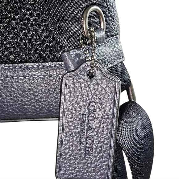 Coach Hudson Small Charcoal Grey Pebbled Leather Slingbag  display picture 1